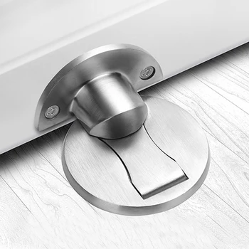 

Magnetic Door Stops 304 Stainless Steel Door Stopper Hidden Door Holders Catch Floor Nail-free Doorstop Furniture Hardware