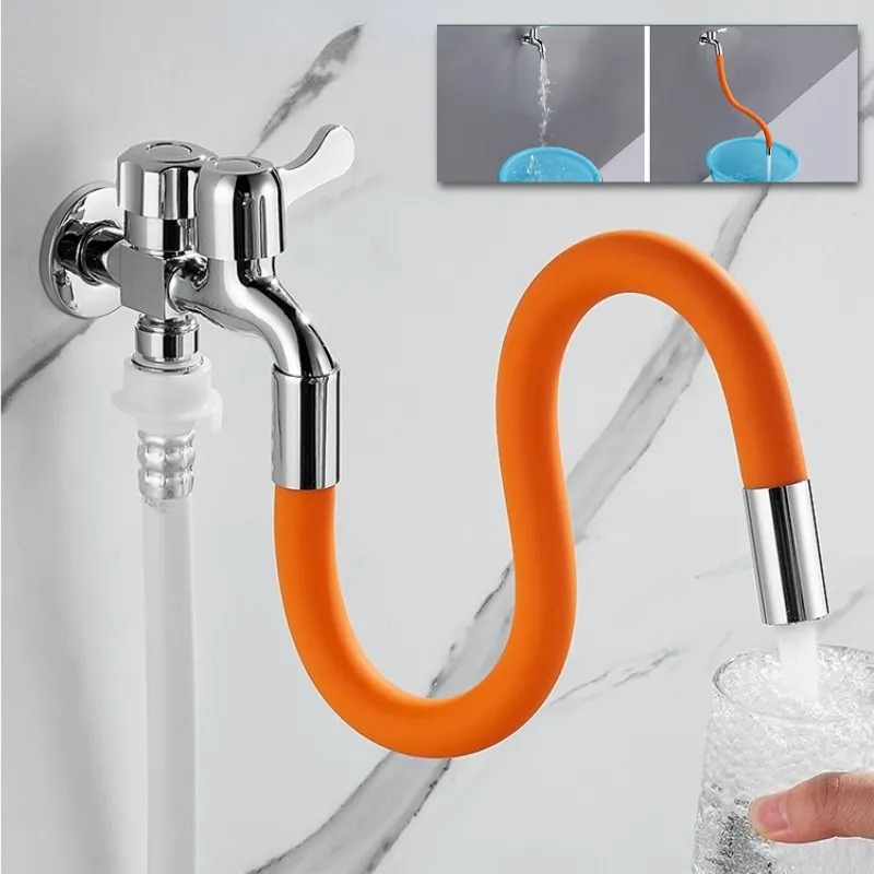 Universal Faucet Extension Extender 360° Rotation Adjust Free Bending