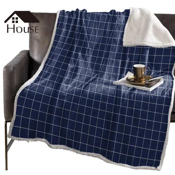 

BIGHOUSES Throw Blanket Geometric Mesh PatternBlankets Fleece Blankets Winter Blanket Personalized Blankets Bedclothes