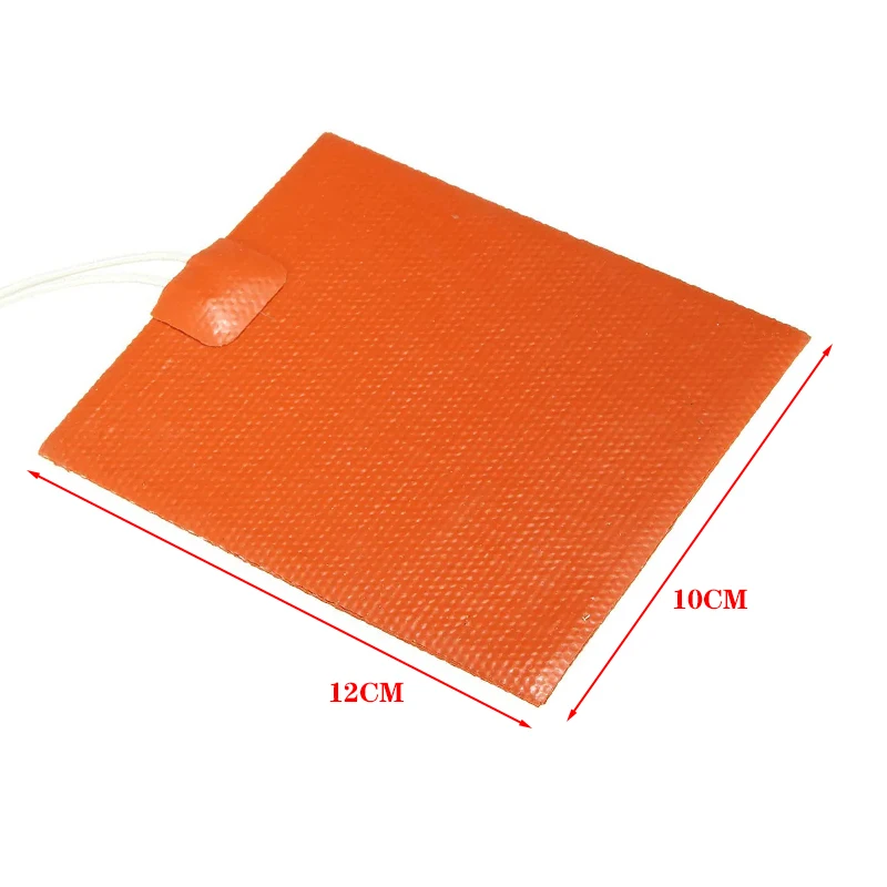 12V 12W Silicone Rubber Electric Heating Pads Silicone Rubber Heating Pad Flat HeaterThermal Heater Baking Mat Heater accessorie