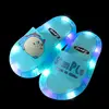Children LED Light Up Slippers PVC Slippers Baby Bathroom Sandals Kids Shoes for Girl Boys Flip Flops Glowing Home Shoes 6