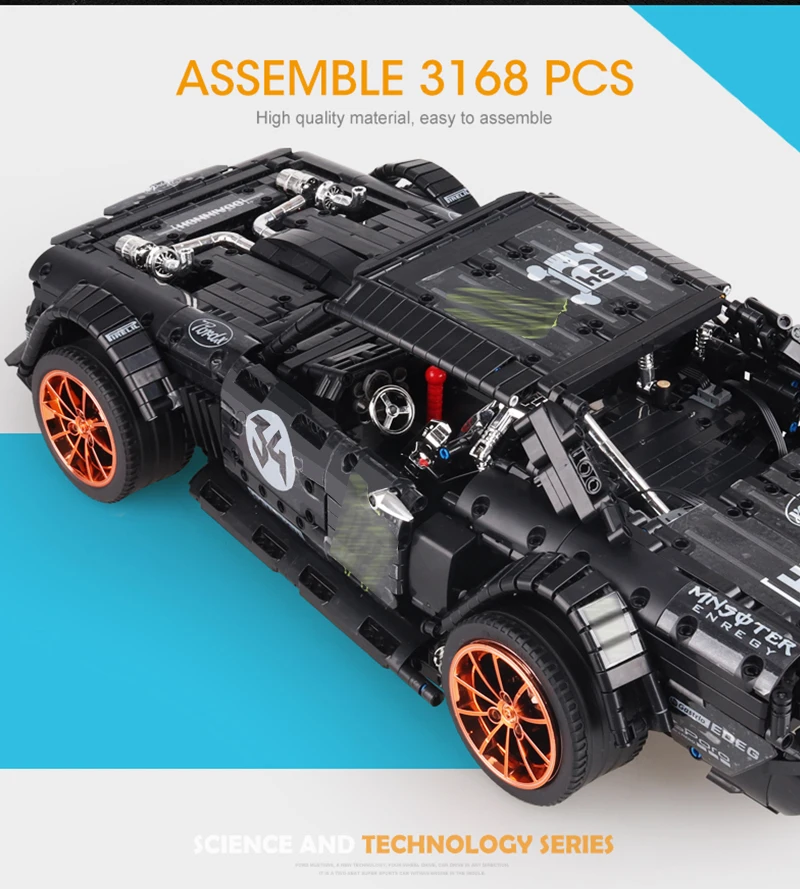 Супер гоночный автомобиль 23009 23010 20086 совместимый Technic 42083 MOC-22970 MOC-23010 строительные блоки кирпичи игрушки подарки