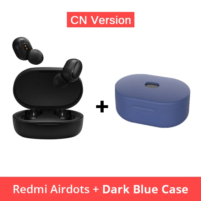 CN Add Blue BOX Xiaomi Redmi AirDots TWS Беспроводные Bluetooth 5,0 наушники с зарядкой 8D Bass стерео наушники с микрофоном свободные Наушники управление AI - Цвет: CN Add Blue BOX