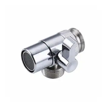

Washbasin Faucet, Three-Way Automatic Washing Machine Inlet Pipe Adapter, Diverter Valve, One Inlet And Two Outlets