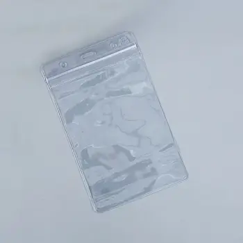 

100 PCS Waterproof Clear Plastic Vertical Name Tag Badge ID Card Holders M2EC