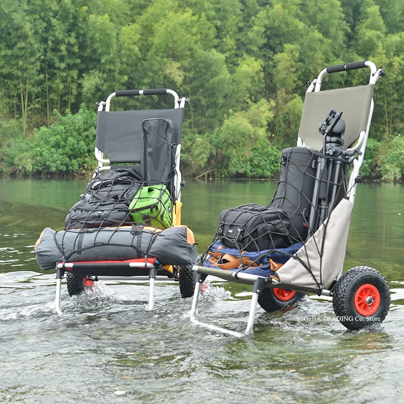 Shopping Cart All-in-One Foldable with Seat and Big Wheels