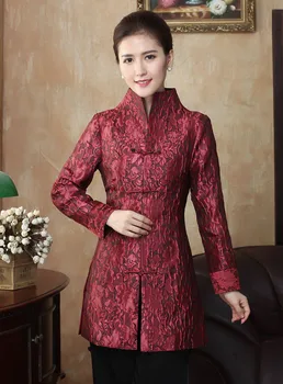 

Plus size 4XL autumn Printing Tops middle-aged mother elegant long-sleeved jacket mother daily wear improved Chinese windbreaker