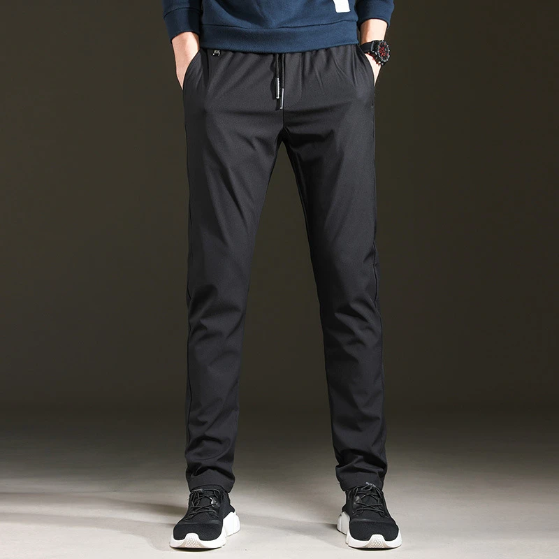 Mens polyester pants with elastic waist Clearance