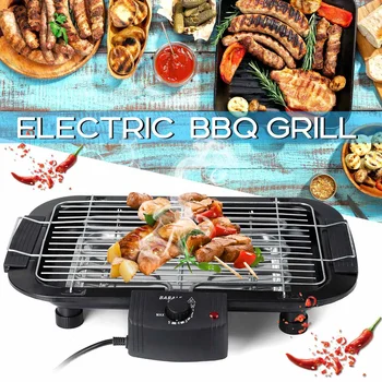 

2000W NonStick Temperature Control Electric BBQ Teppanyaki Barbecue Grill Griddle Table Top Smeless for Outdoor Household Coing