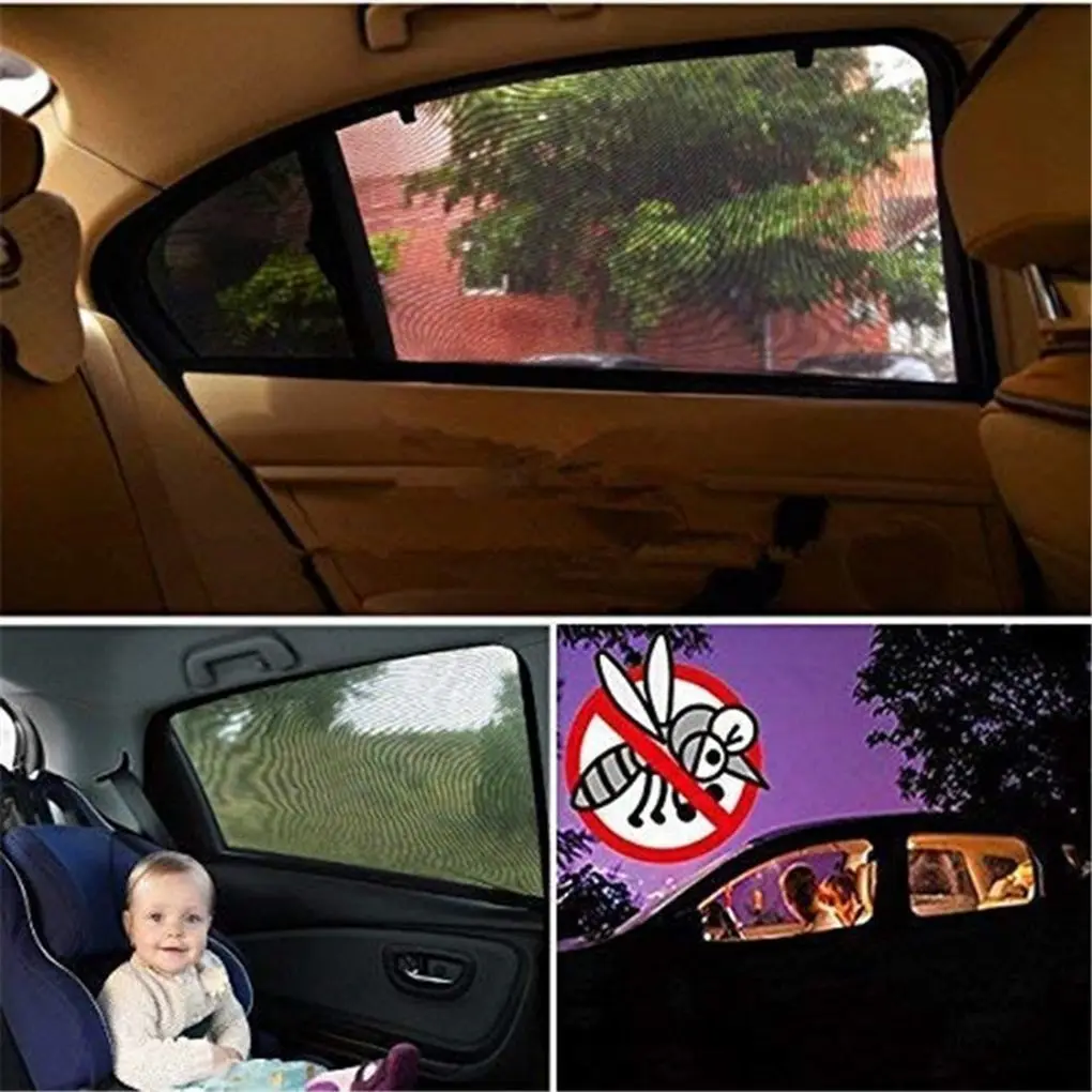 1 пара солнцезащитный козырек для автомобиля на переднее/заднее стекло Солнцезащитный козырек сетчатый дизайн черный авто солнцезащитный козырек занавеска