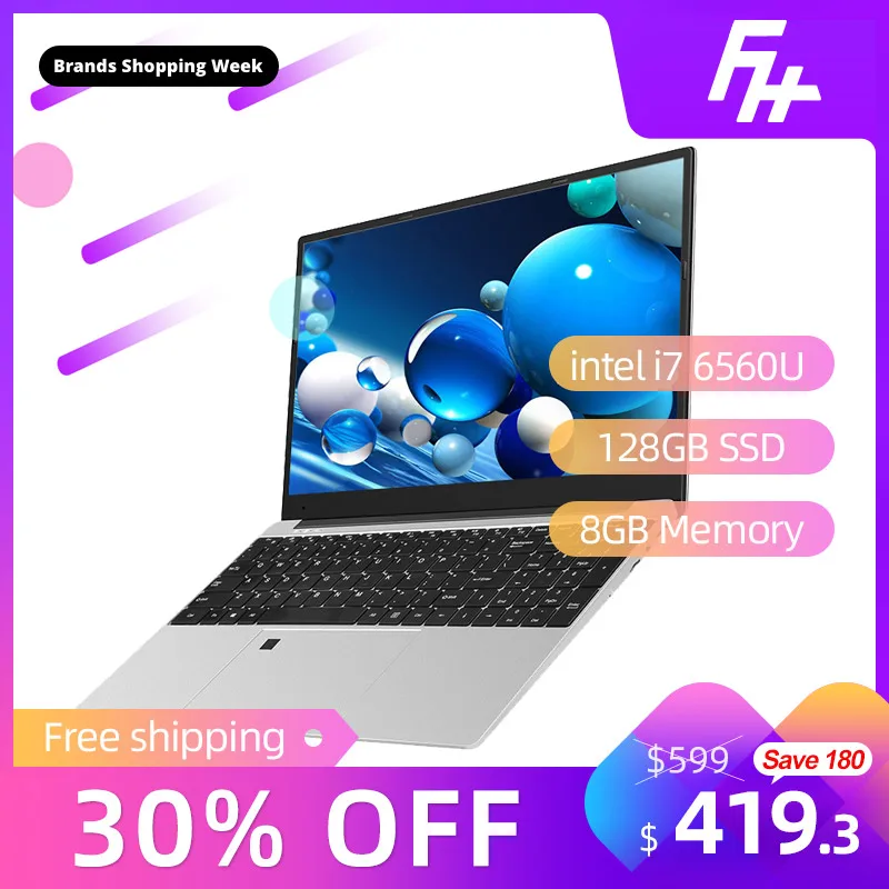 Funhouse 15.6-Inch I7 6560U Processor Laptop Ultra-Thin Portable Office Gaming Laptop Wifi Bluetooth Camera 8Gig Laptop Computer