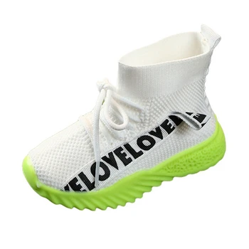 

Baby Boys Girls Breathable Anti-Slip Letter Print Shoes Sneakers Toddler Soft Soled Lace-Up First Walkers New Arrival