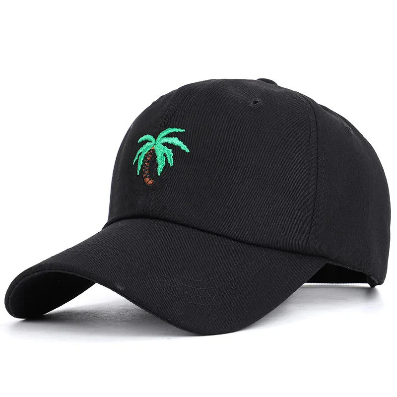 

European and American ins Style Street Retro Soft Top Curved Corner Baseball Cap, Coconut Tree Cap for Men and Women