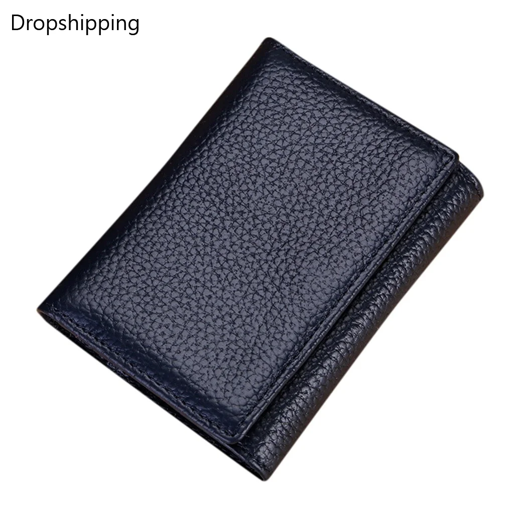 

Women Men Mini Wallets Leather Coin Purse Tri-Fold Credit Card Holder Key Bag Package Multi-Card Business Card Case Package #2