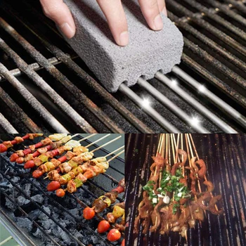 

Kitchen Gadgets Decorate 2Pcs BBQ Grill Cleaning Brick Block Barbecue Cleaning Stone BBQ Racks Stains Grease Cleaner BBQ Tools