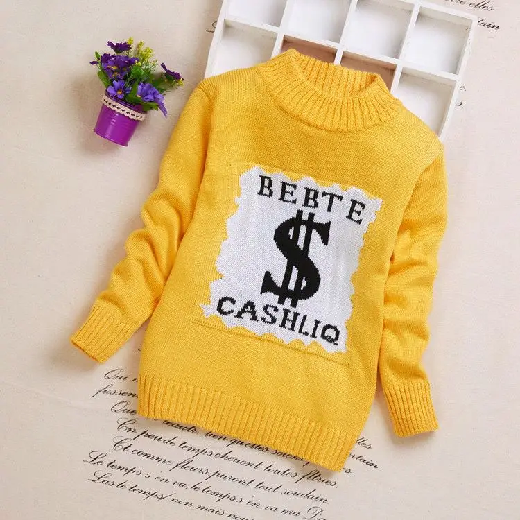 

Children Winter Boys' Sweater 2019 Autumn And Winter New Style Casual Pullover Crew Neck Sweater Men And Treasure Warm Sweater