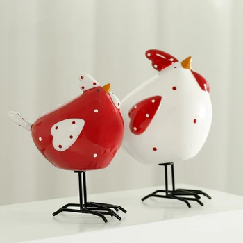 창의적인 북유럽 세라믹 치킨 아트웨어 장식품, 홈 인테리어, 방 장식, 창의적인 와인 캐비닛, TV 캐비닛 장식