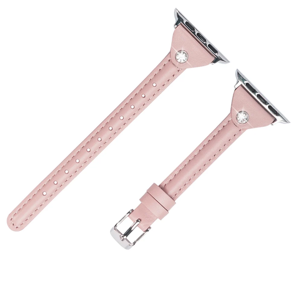 RPink Модный кожаный ремешок для наручных часов Apple Watch, версии 4/3/2/1 40 мм 44 мм, спортивный браслет, 42 мм, 38 мм, ремешок для наручных часов iwatch, 5 группа - Цвет ремешка: RPink