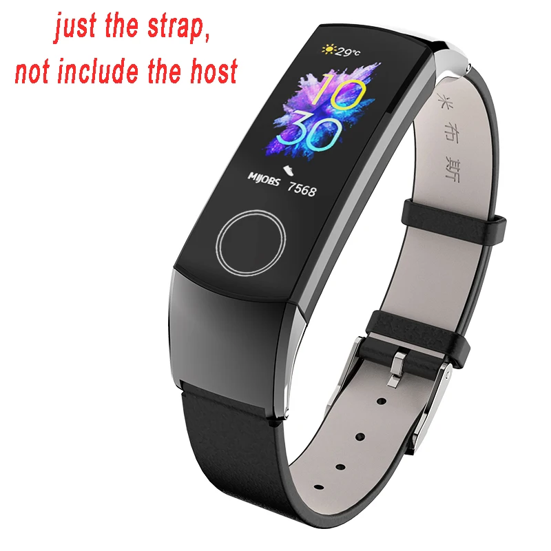  Mijobs Genuine Leather Strap for Huawei Honor Band 4 Strap Watchband Wristband for Honor Band 5 Str - 32997602529