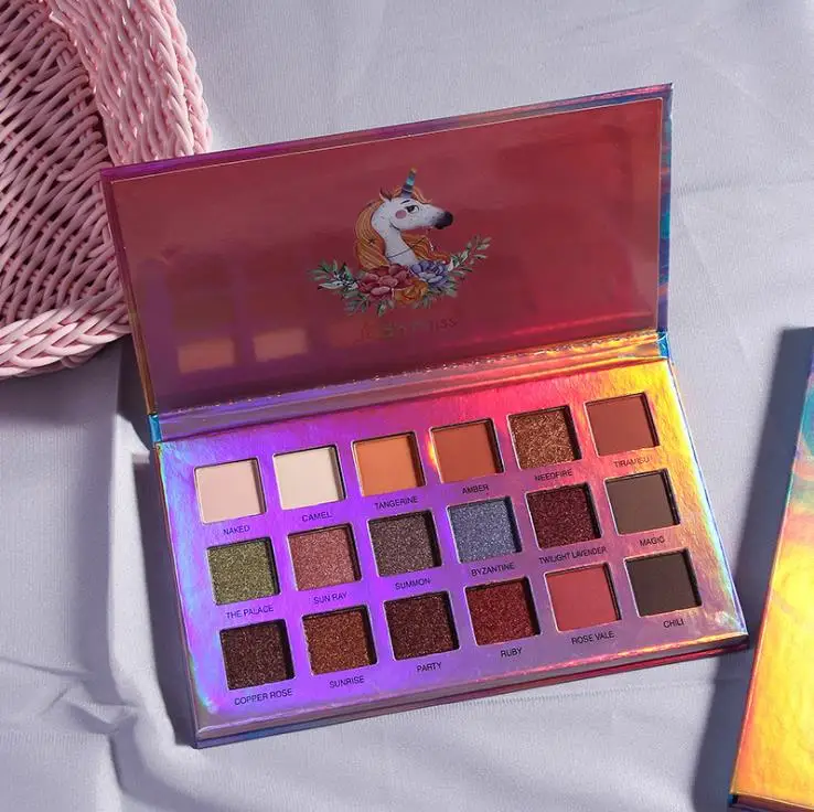 

18 Color Matte Eyeshadow Pallete Unicorn Shimmer Eye Shadow Palette Professional Makeup Palette Rainbow Eye Shadow