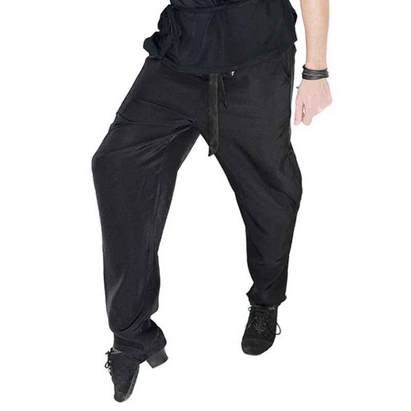 

Loose Ballroom Dance Pants Men Latin Practice Wear Black Tango Trouser Stage Costume Tap Dancing Outfit Salsa Dancewear JL3026