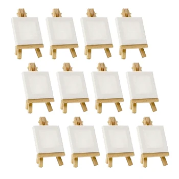 

1pcs Artists Wooden Mini Easel Mini Canvas Set Painting Craft DIY Drawing Small Table Easel Gift Home Decoration
