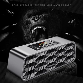 

Music Center HiFi Stereo Bluetooth Speaker Portable Wireless Speaker Audio Built-in Noise Cancelling Mic Support TF AUX FM Radio