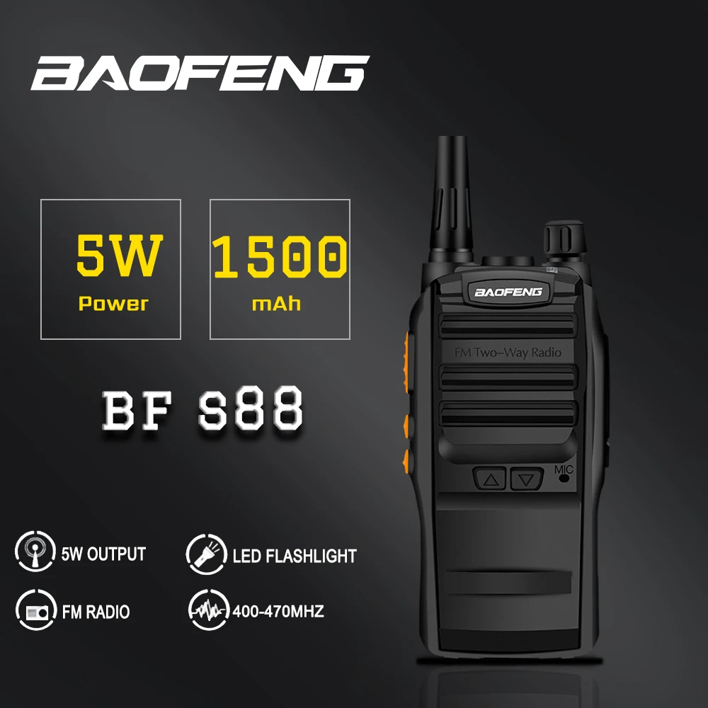 Baofeng S88 Walkie Talkie BF-S88 Walkie-Talkie Мини Портативный 5 Вт домофон открытый беспроводной Ham