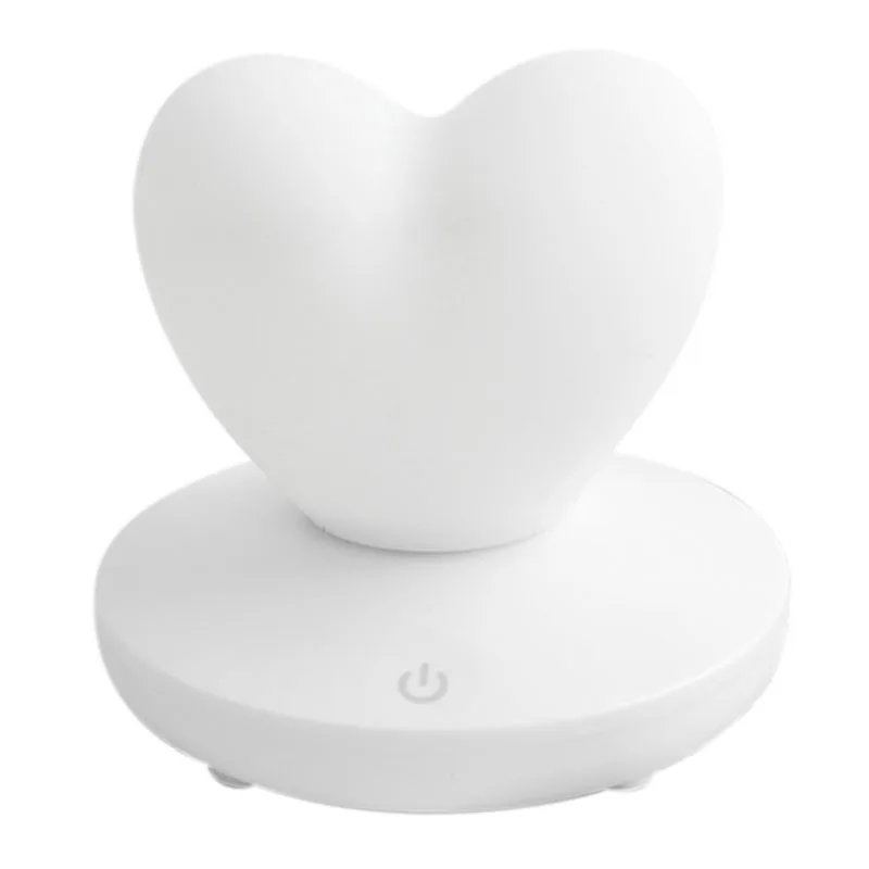 

Promotion! Dimmable Led Night Light Lamp Silicon Love Heart For Baby Children Kids Gift Bedside Bedroom Living Room Decoration-W