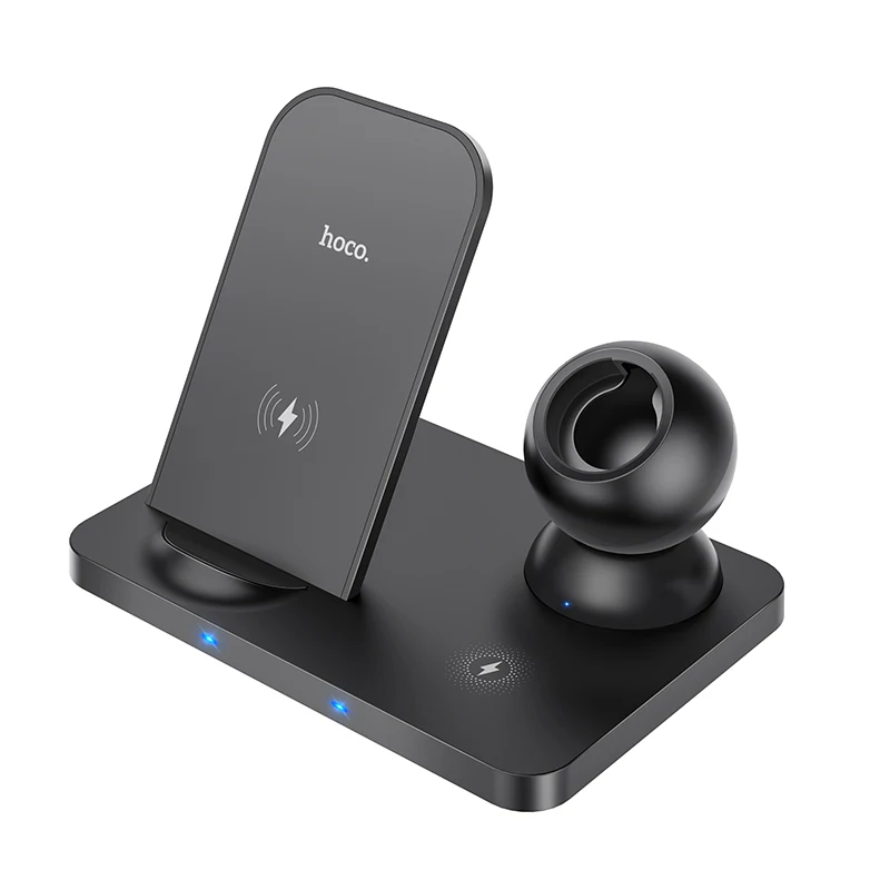 Hoco CW33 3 in 1 Wireless Charger 15W Fast Charging Station description image