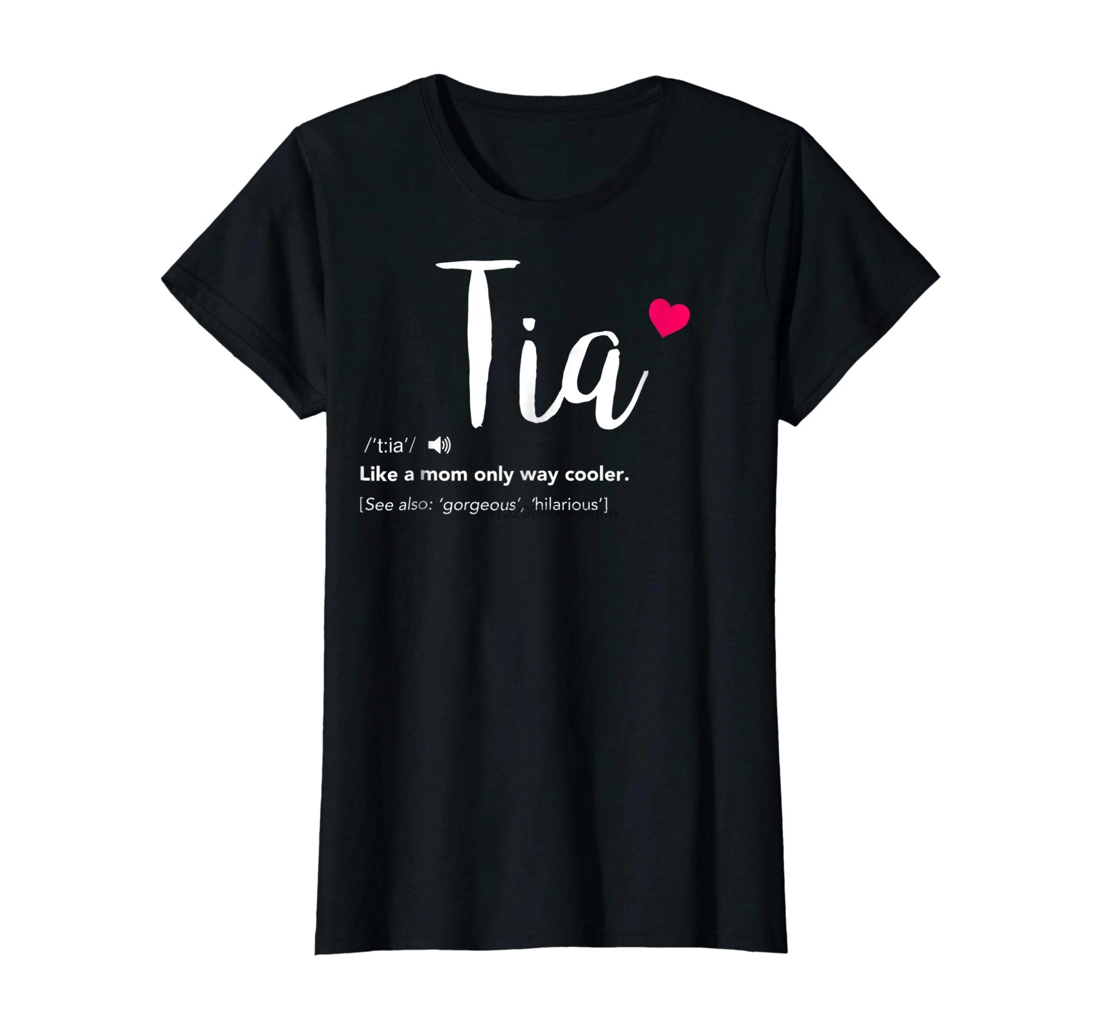 Футболка Tia like a mom only cooler футболка тетя Женская черный| |