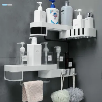 

Shower rack bathroom shampoo shower rack fixing rack kitchen storage rack storage box wall-mounted bathroom accessories LB71005