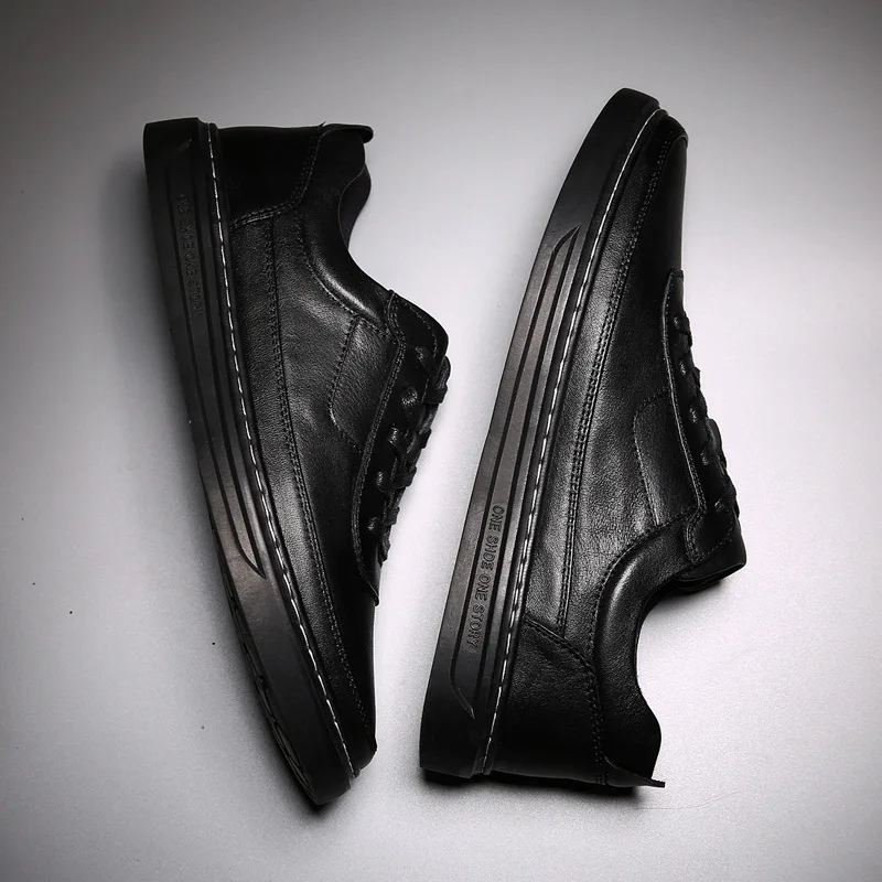 

MEN'S Leather Shoes 2018 Autumn And Winter New Style Casual Shoes Leather Shoes Men's Korean-style Trend Versatile Shoes Men Vel