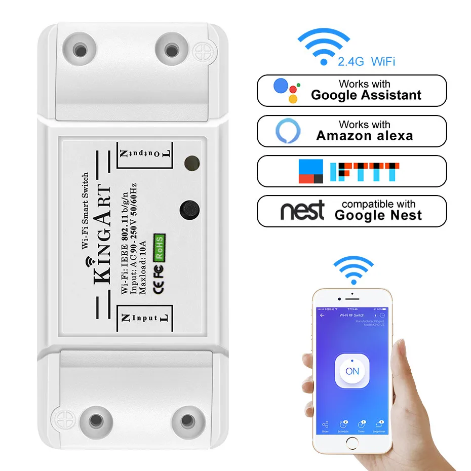 

Smart WiFi Circuit Breaker ON/OFF Remote Control by eWeLink Control With Amazon Echo,Echo Dot,TAP Power Supply 90V-250V AC