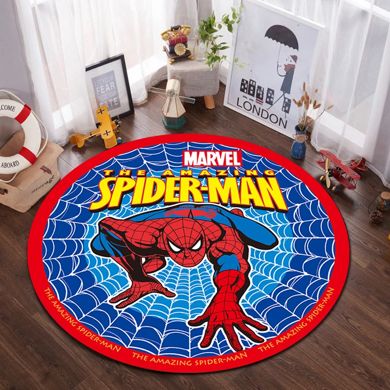 

Детский игровой коврик с героями мультфильмов Disney, 100x100 см, круглый ковер, детский игровой коврик для спальни, гостиной, детской комнаты, коврик для мальчика