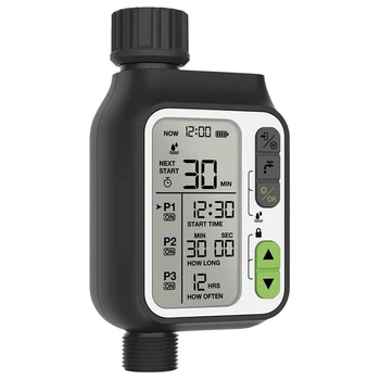 

Programmable Hose Watering Timer, Digital Irrigation Timer, IP65 Waterproof Automatic Sprinkler Timer for Garden Lawn