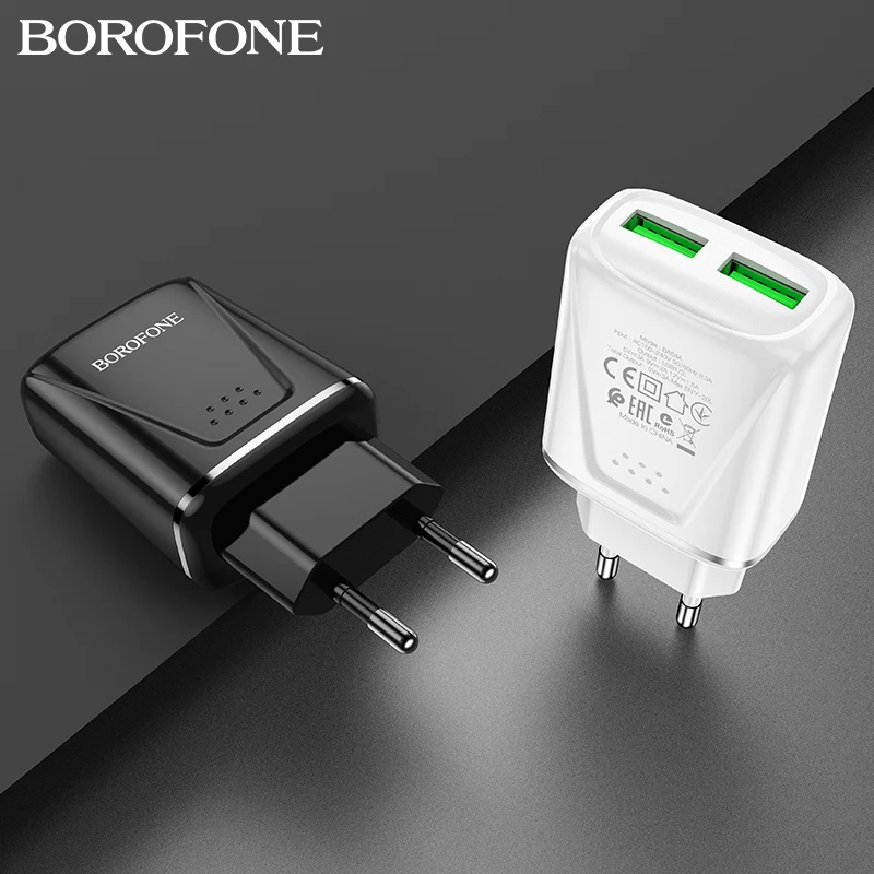 

BOROFONE 18W Fast Charge Dual Port QC3.0 Wall Charging For iPhone 12 13 Mini Pro MAX Portable Adapter For Xiaomi Samsung Huawei