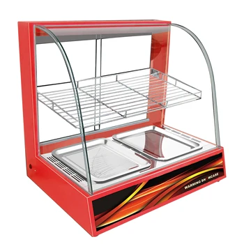 

Cake Warming Display showcase Display Heated Cabinet 1 layer Shelf Curved Glass