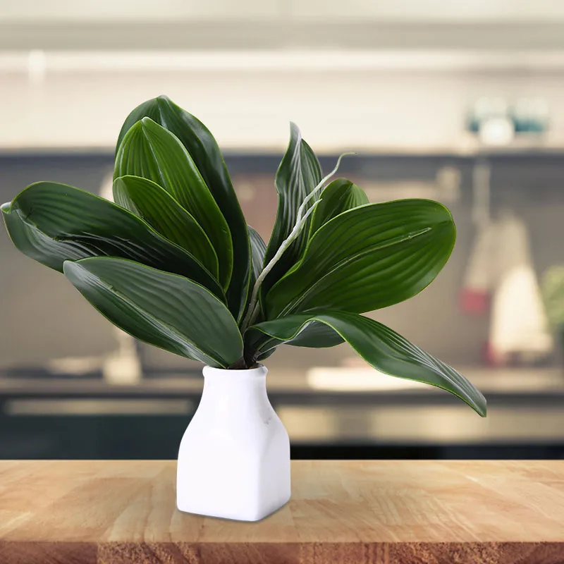 Phalaenopsis Leaf Modern Home Decoration Accessories Table Fairy Garden Miniature Artificial Plant Decoracion | Дом и сад