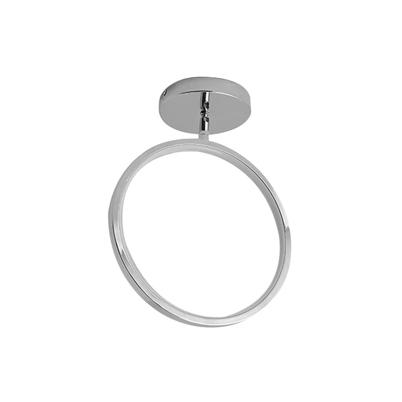 

Aisle Corridor LED Ceiling Lamp Modern Simple Chrome Round Balcony Cloakroom Lighting Fixtures Creative Adjustable Ceiling Light