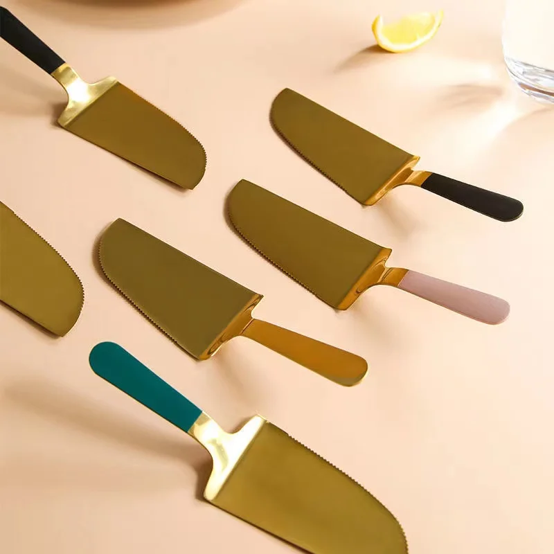 Stainless Steel Toothed Pizza Shovel Cake Butter Cheese Ice Cream Dessert Cutter Food Cake Spatula Shovels Kitchen Baking Tools