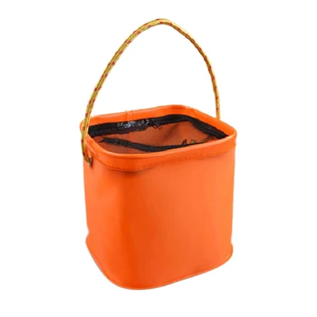 

Foldable Fishing Bucket Small Fish Bucket Fishing Gear Backpack Square Fishing Bucket Small Fish Bucket with Rope