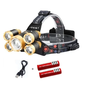 

Rechargeable LED HeadLamps Flashlights 20000 Lumens 4 mode LED Bicycle Head Lights Lamp For Outdoor Camping Flashlight Hunting
