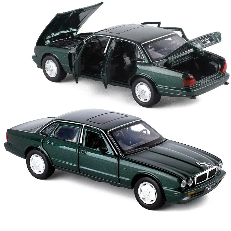 Высокая имитация 1:32 XJ6 классическая модель из сплава автомобиля, изысканная литая под давлением звуковая и подвесной светильник, модель коллекции