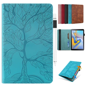 

For Samsung Galaxy Tab A2 2018 10.5 inch Case SM-T590 Embossing Tree Leather Cover For Samsung Tab A 2 A2 T590 T595 Cover Cases