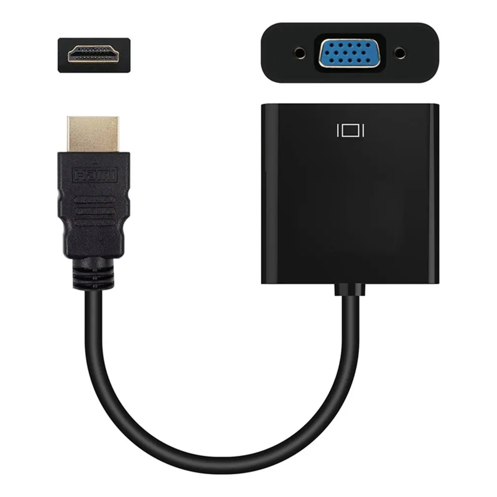 Rovtop HDMI to VGA Adapter Male To Famale Converter Adapter 1080P Digital to Analog Video Audio For PC Laptop Tablet Rovtop HDMI to VGA Adapter Male To Famale Converter Adapter 1080P Digital to Analog Video Audio For PC Laptop Tablet