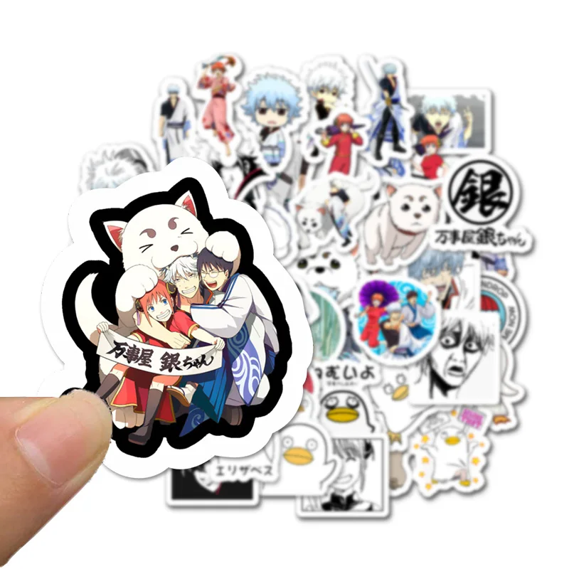 50 шт. японский аниме GINTAMA мультфильм наклейка s Чехол для ноутбука мотоцикл скейтборд багаж детская игрушка наклейка F5