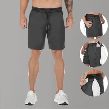 

2020 Summer Gym Fitness Mens Shorts Casual Ployster Black Biker Short Homme Sport Workout Shorts For Male Beach White Joggers