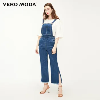 

Vero Moda Women's 100% Cotton Split Cuffs Denim Overalls | 319164502