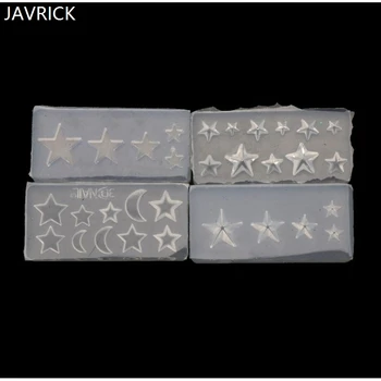 

Epoxy Mold Moon Star Nail Art Tool Silicone Carved Mold Template Mould Kit UV Resin Jewelry Molds Kit Art Craft Tools